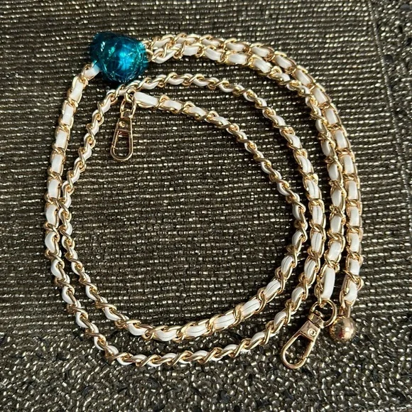 New Adjustable Purse Chain Strap 47” Choose White OR Black - Picture 4 of 5